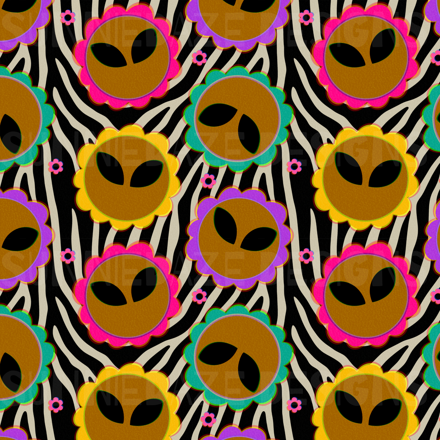 Alien flower vibez zebra
