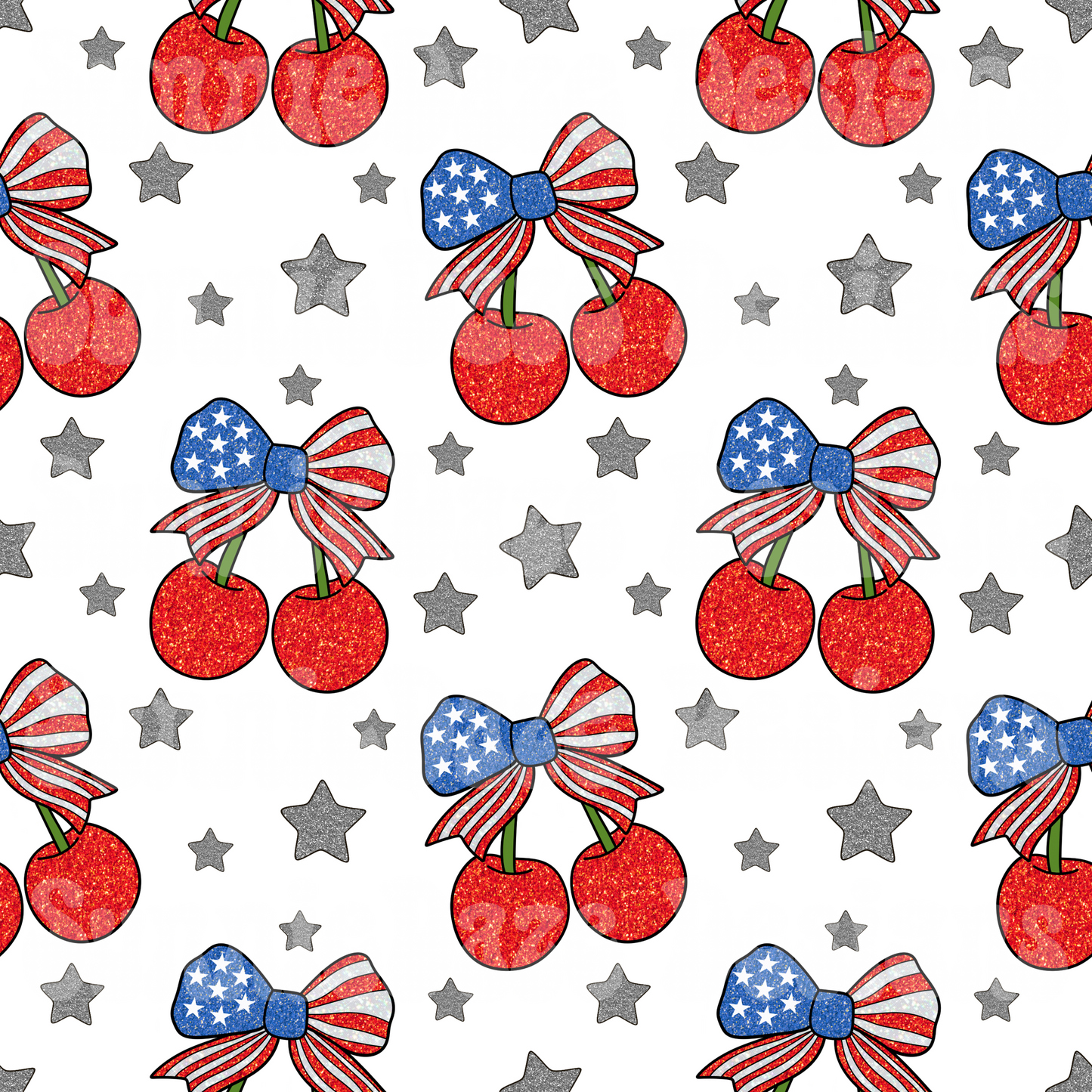 RWB cherries white background