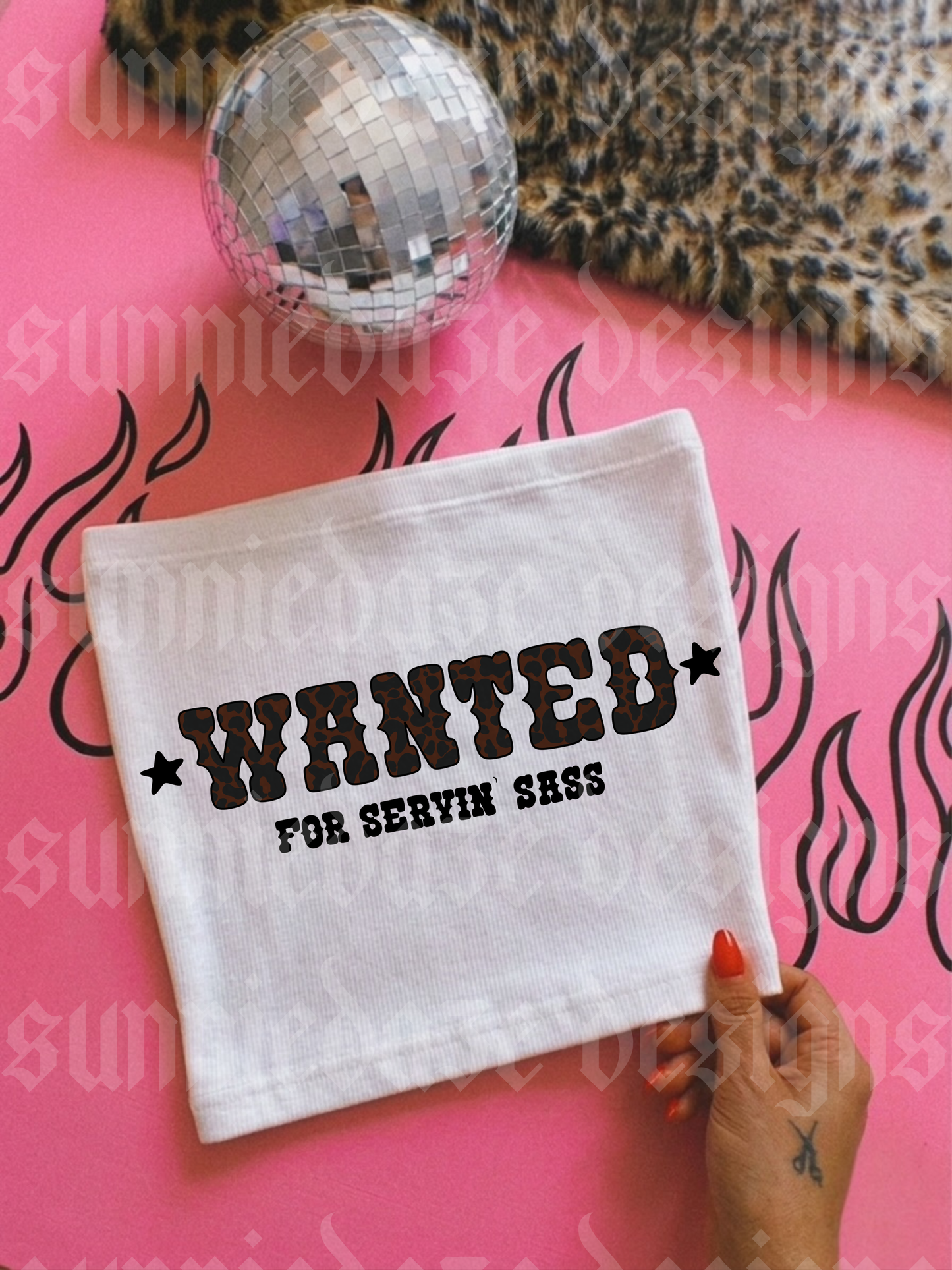 Wanted for servin sass png