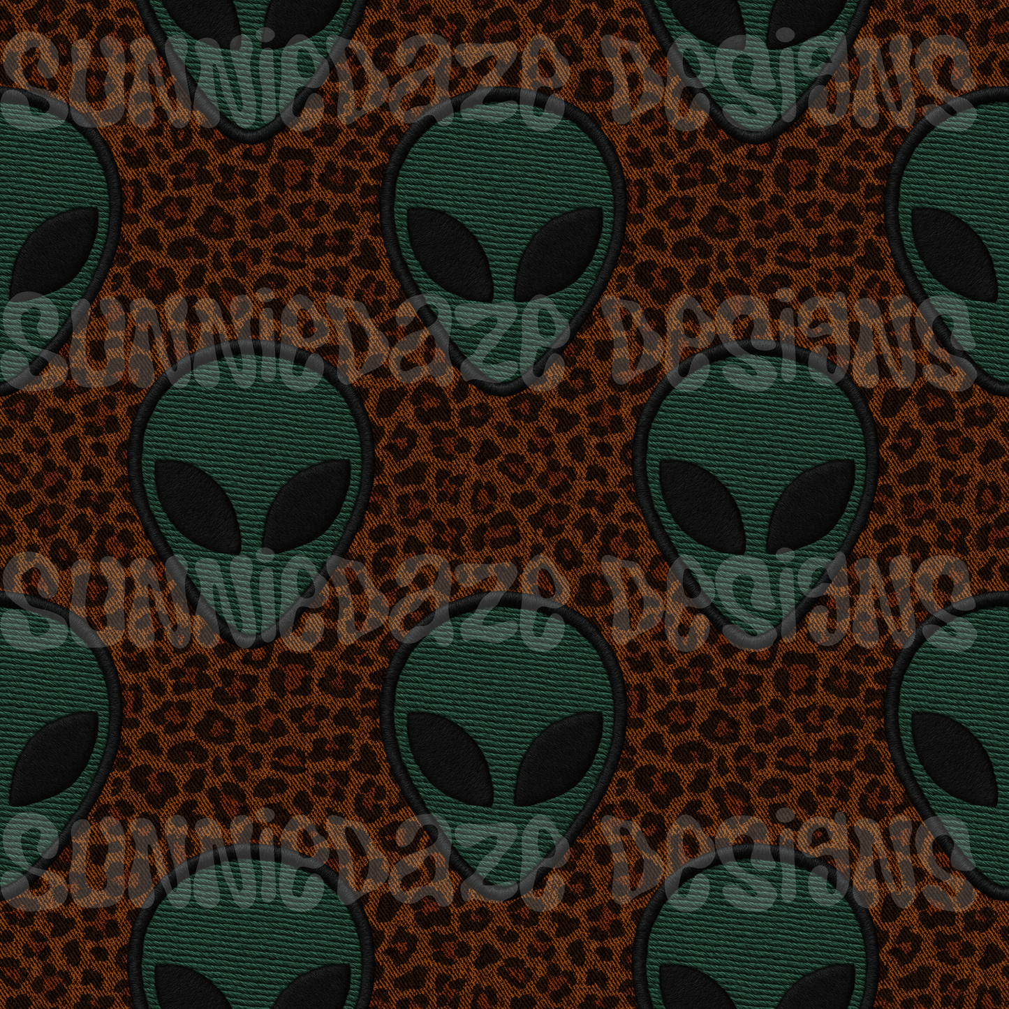 Leopard denim aliens