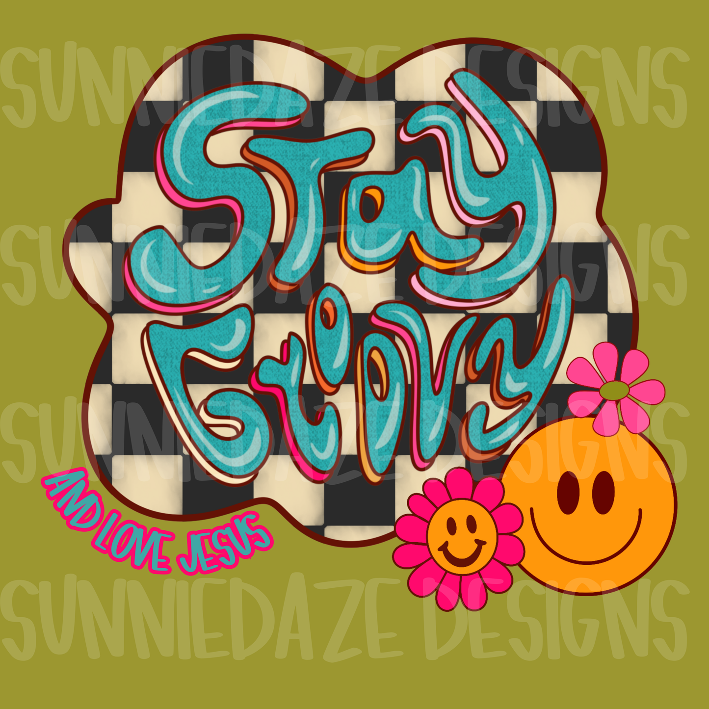 Stay groovy and love Jesus png