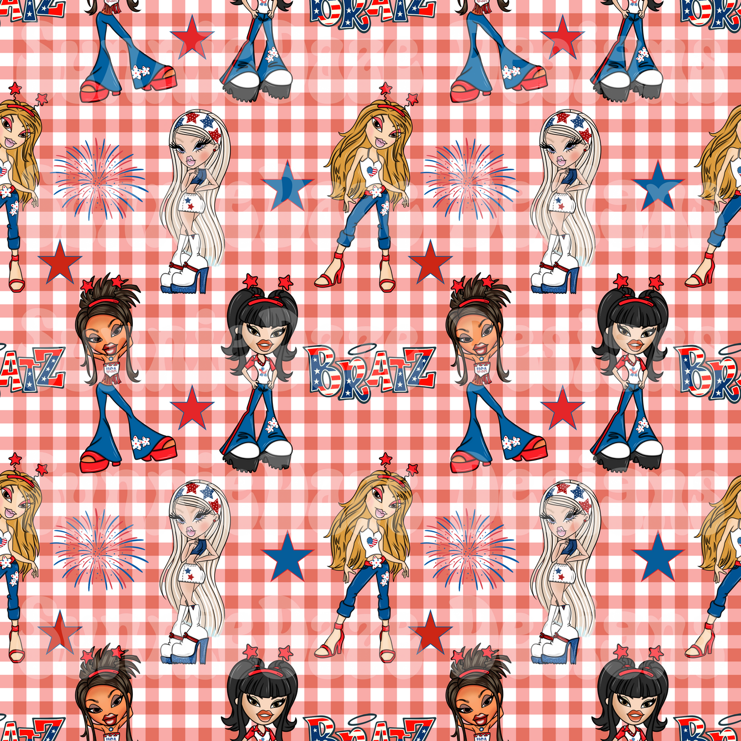 FOJ dolls- gingham