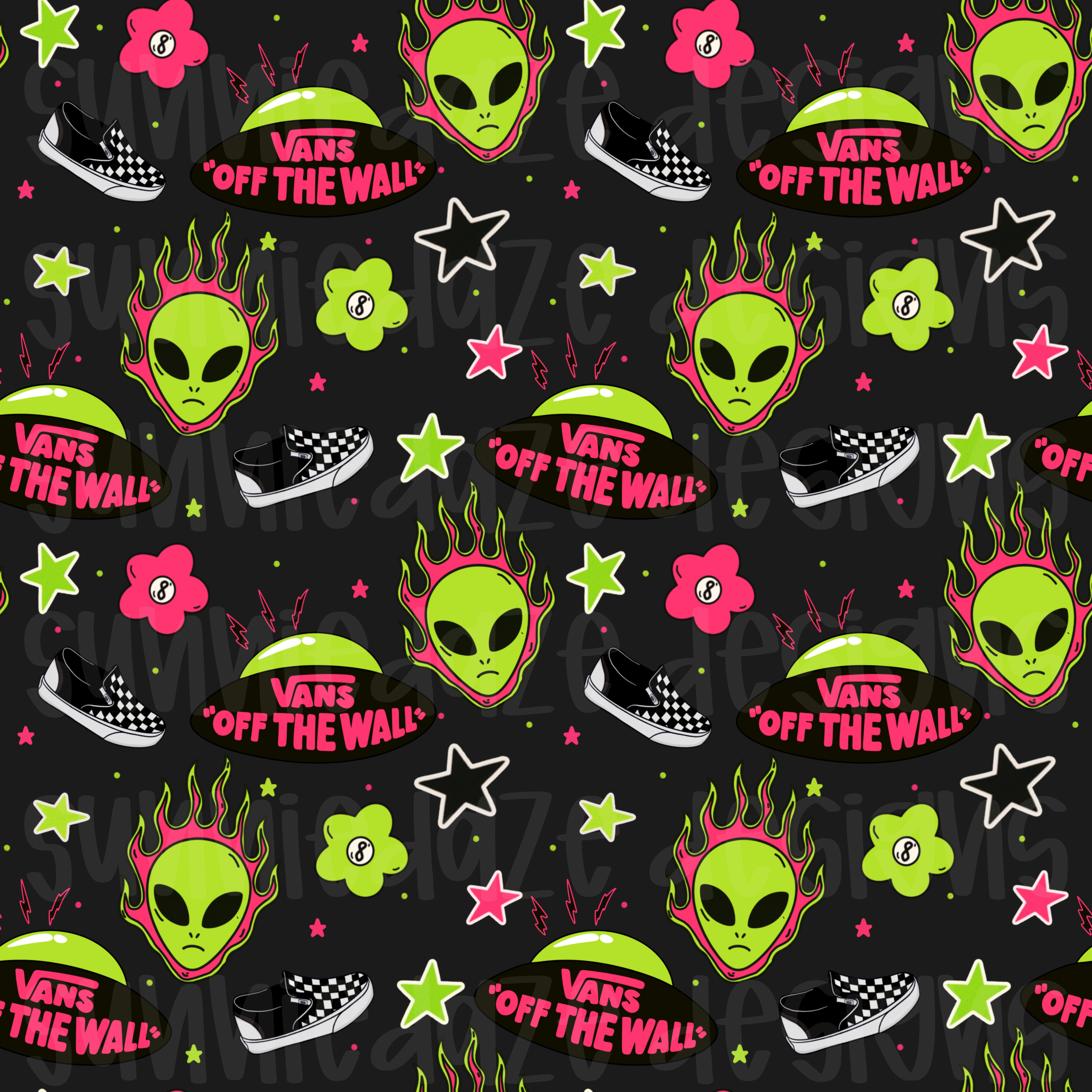 Off the wall alien seamless – Sunnie Daze Designs