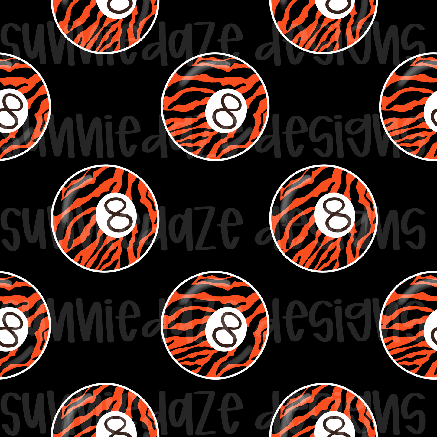 Tiger stripe 8 balls 🎱🧡