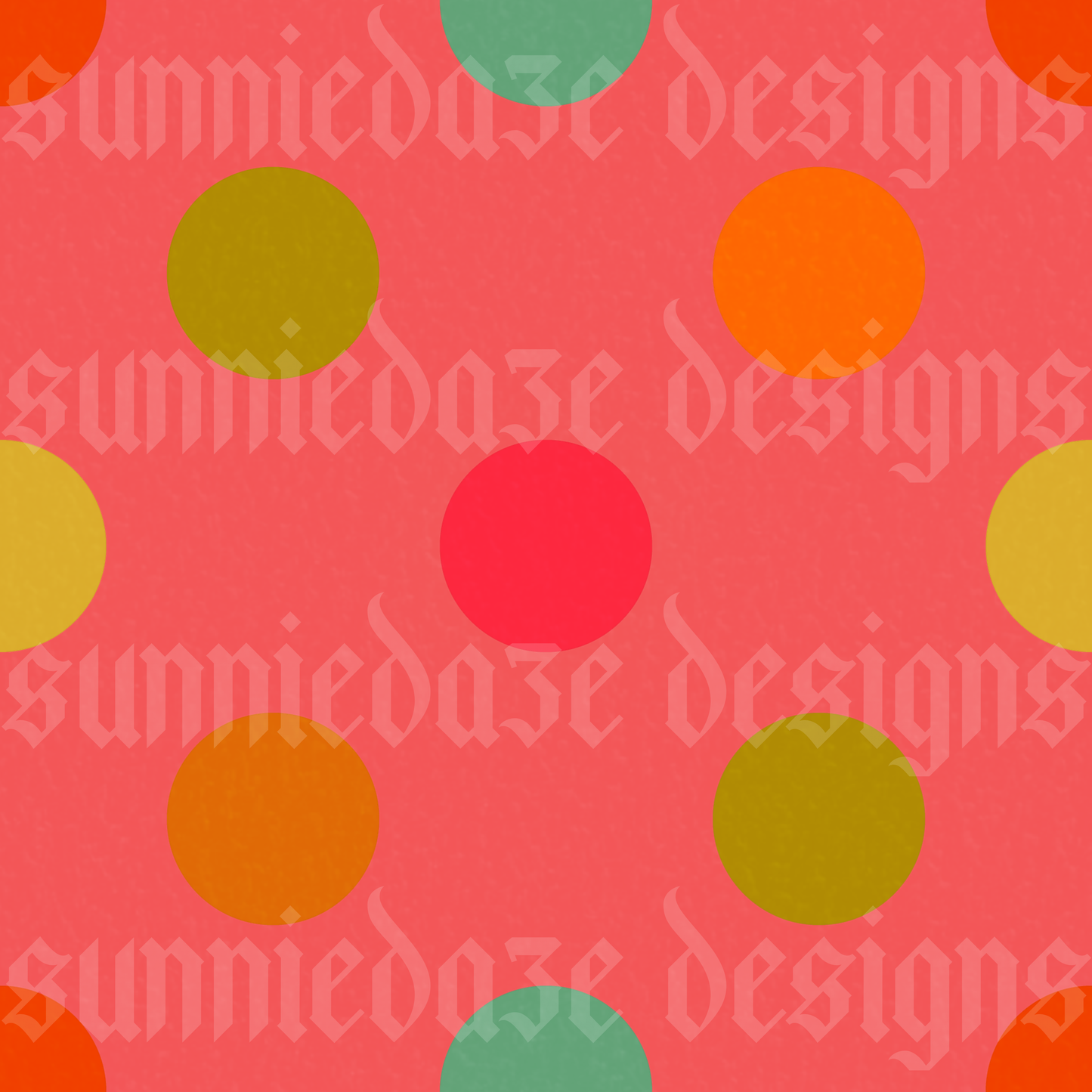 Flower power polka dots