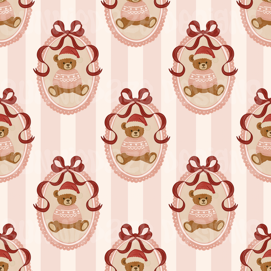 Cutie Christmas bears stripes