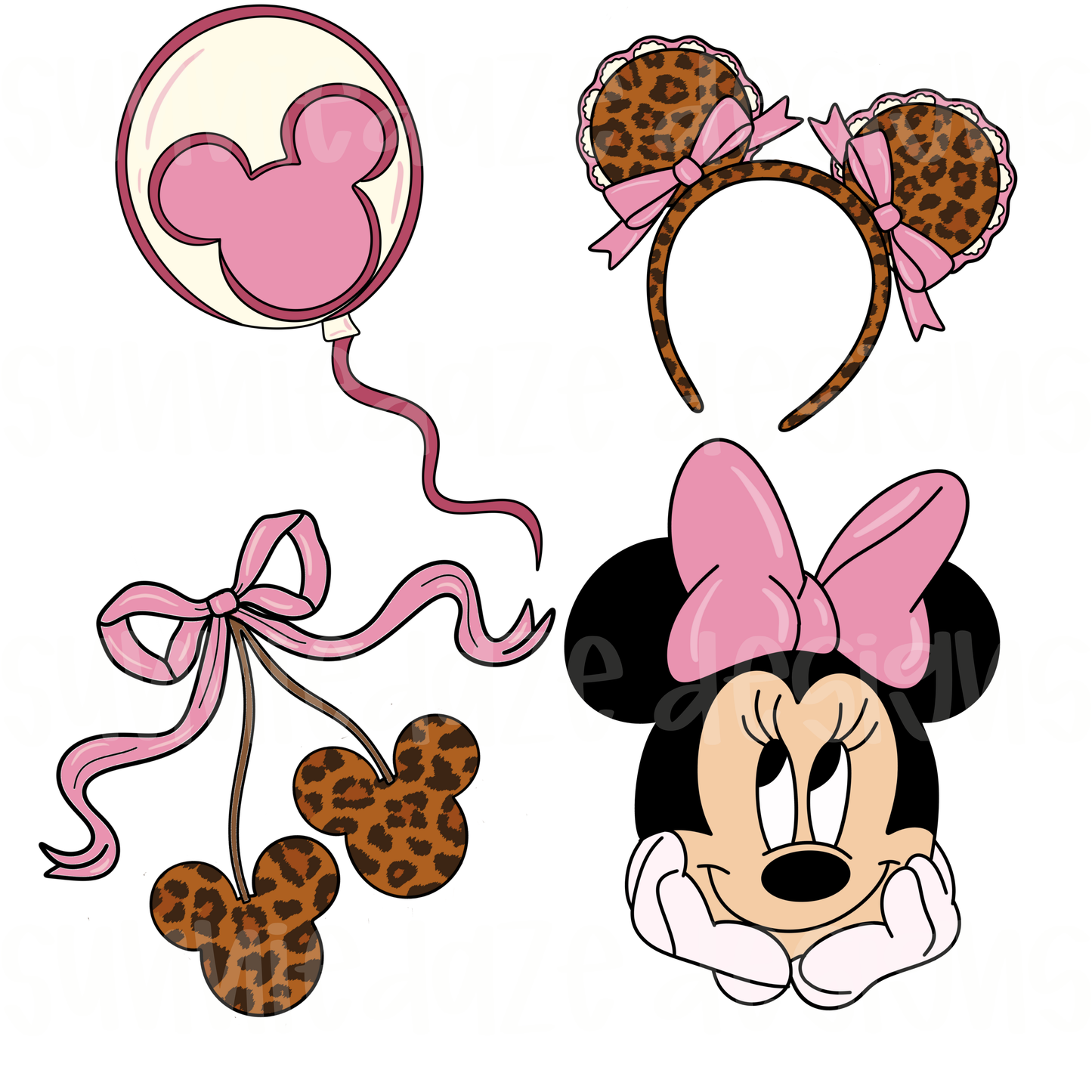 Cutie Minnie collage PNG