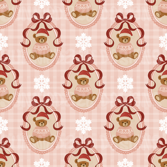 Cutie Christmas bears snowflakes
