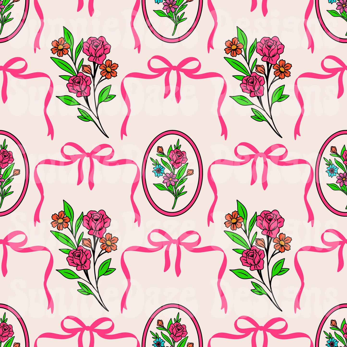 Coquette flowers beige