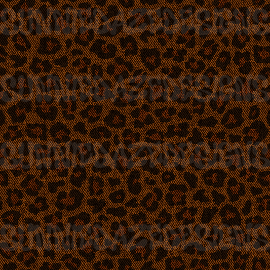 Leopard denim cord
