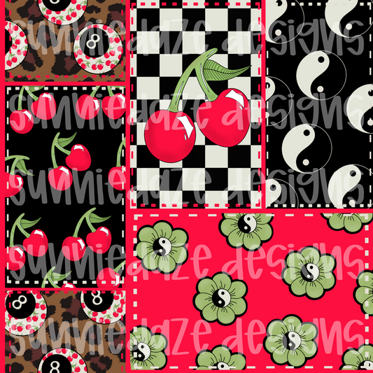 Cherry 8 ball patchwork