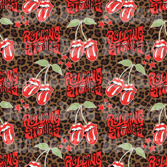 Stones words & cherries 🍒 seamless