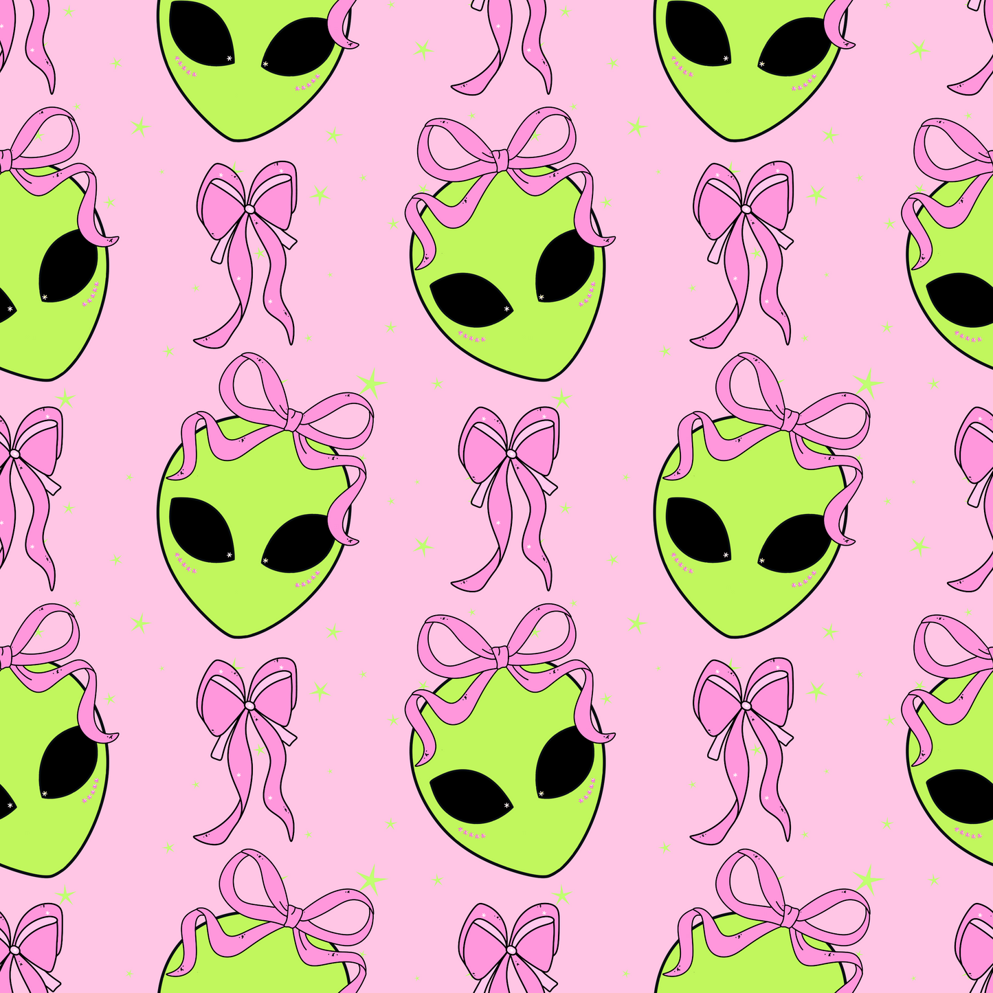 Cutesy coquette alien seamless