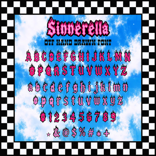 Sinnerella OTF hand drawn font • LIMITED