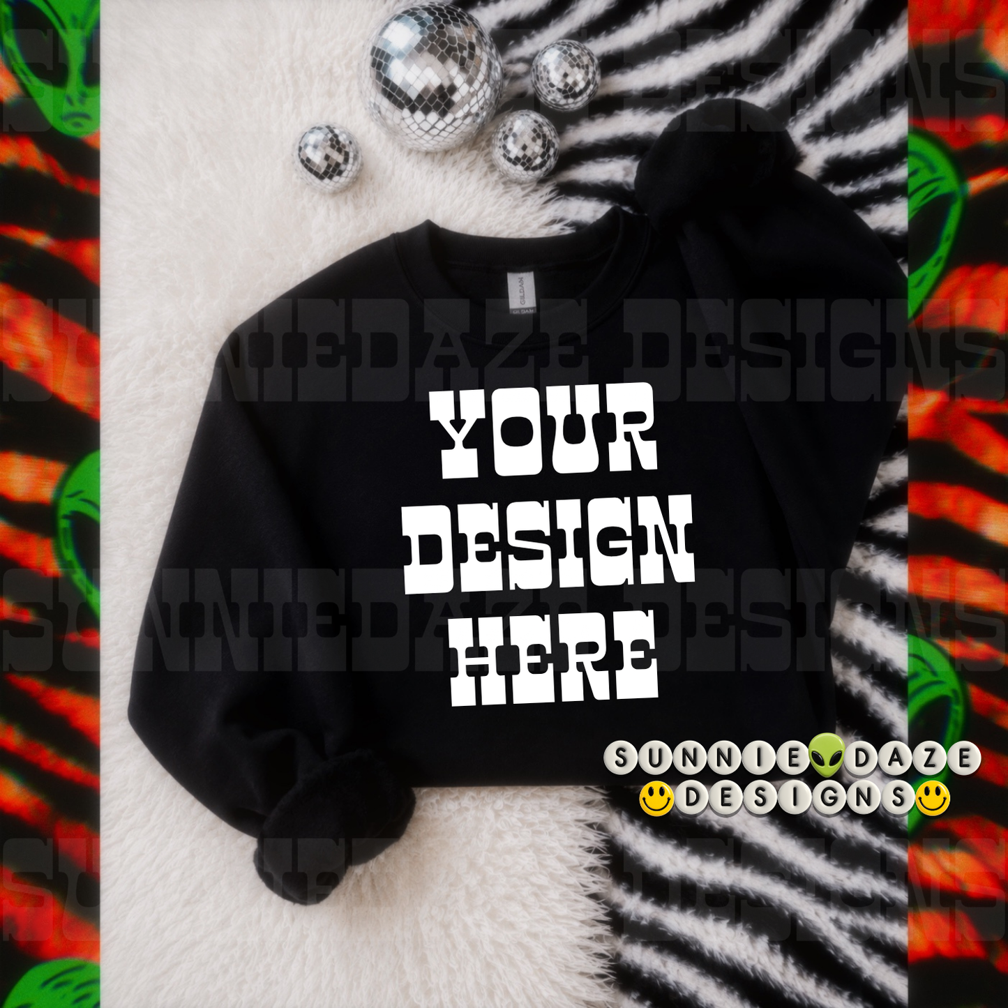 Black crew mock up