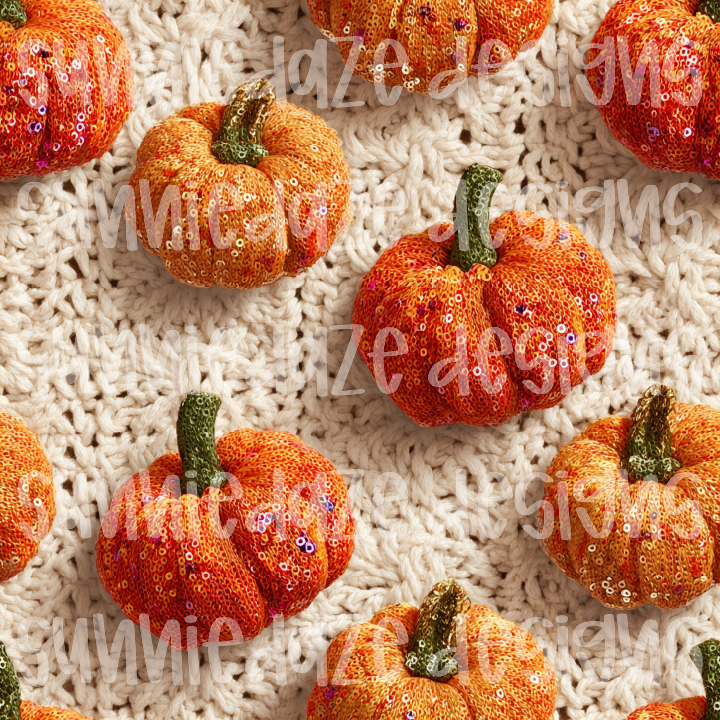 Embroidered pumpkins