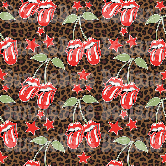 Stones cherries seamless