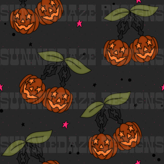 Pumpkin cherries black