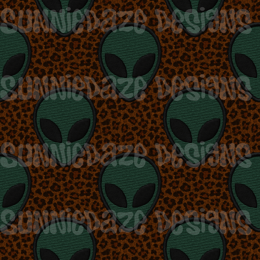 Leopard denim aliens