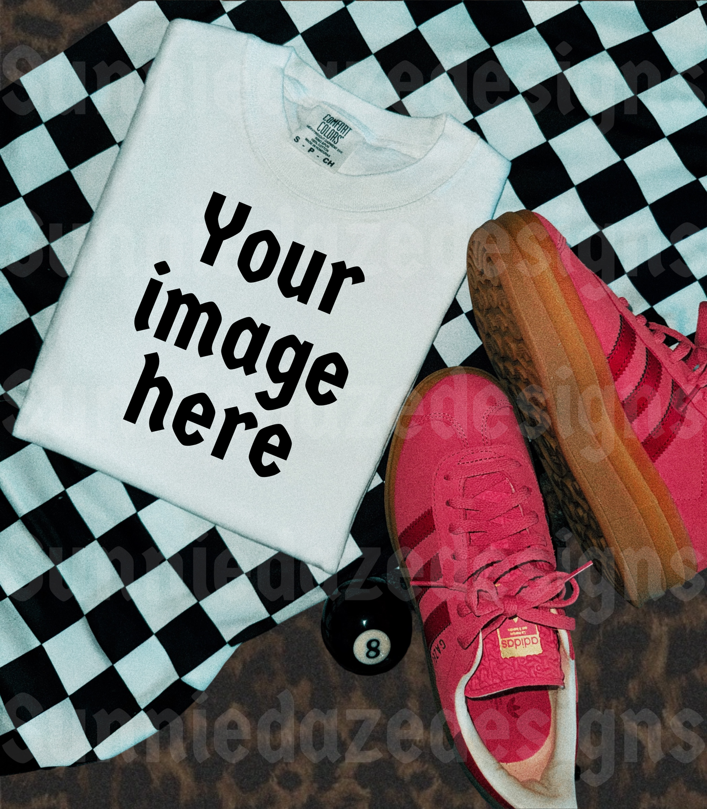 Comfort colors white tee mock