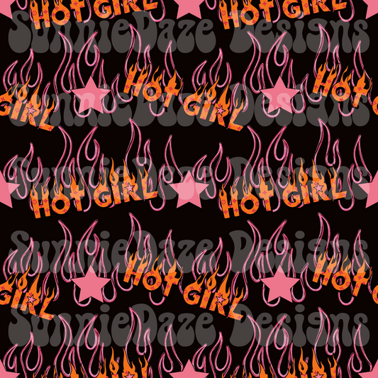 Hot girl stars seamless • black