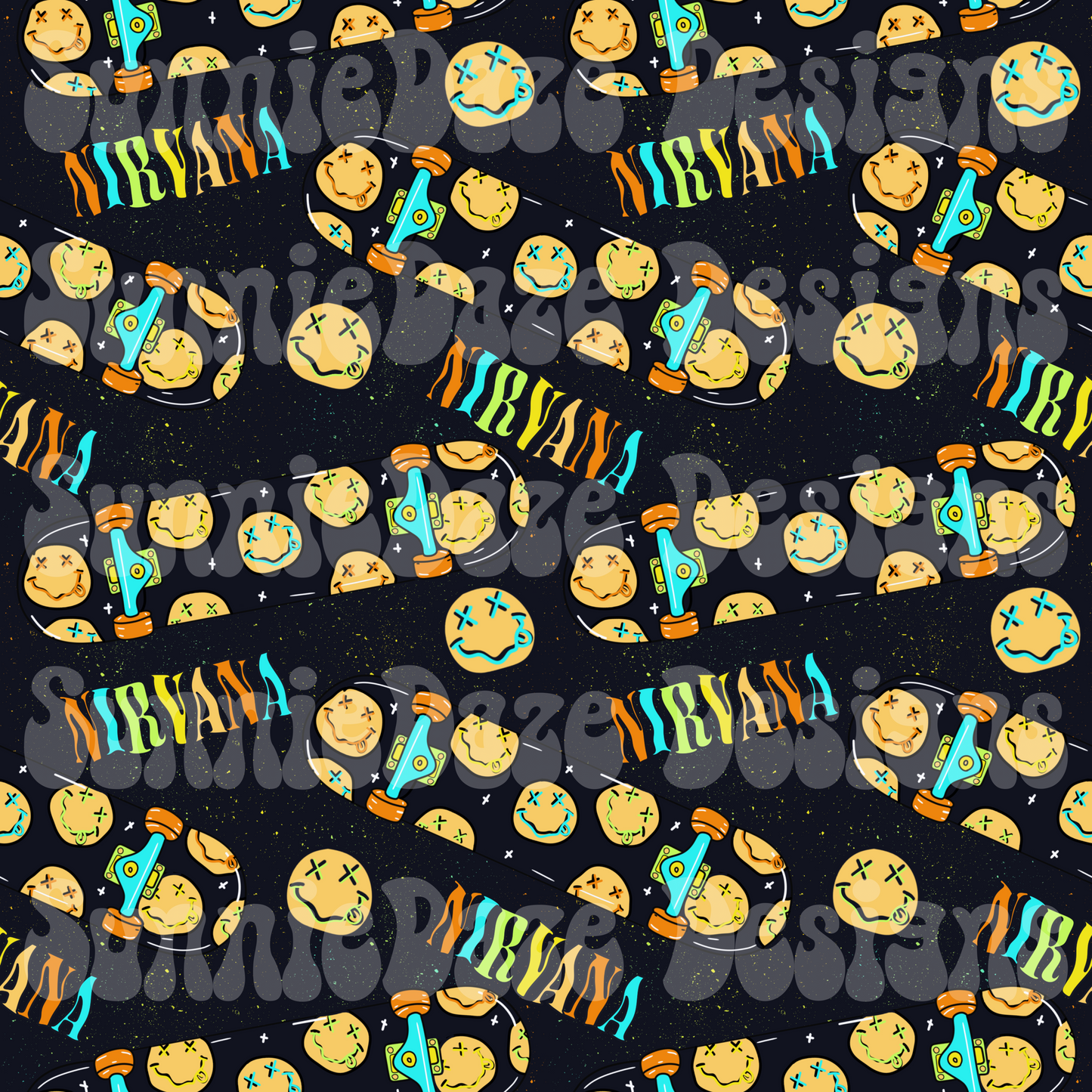 Bands skateboard seamless boy 2
