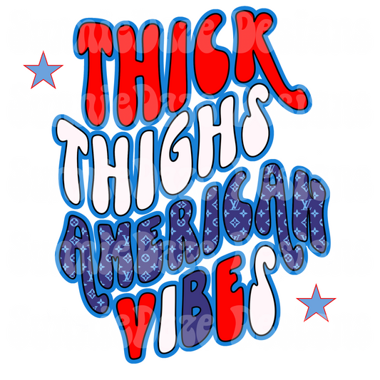 Thick thighs American vibes png