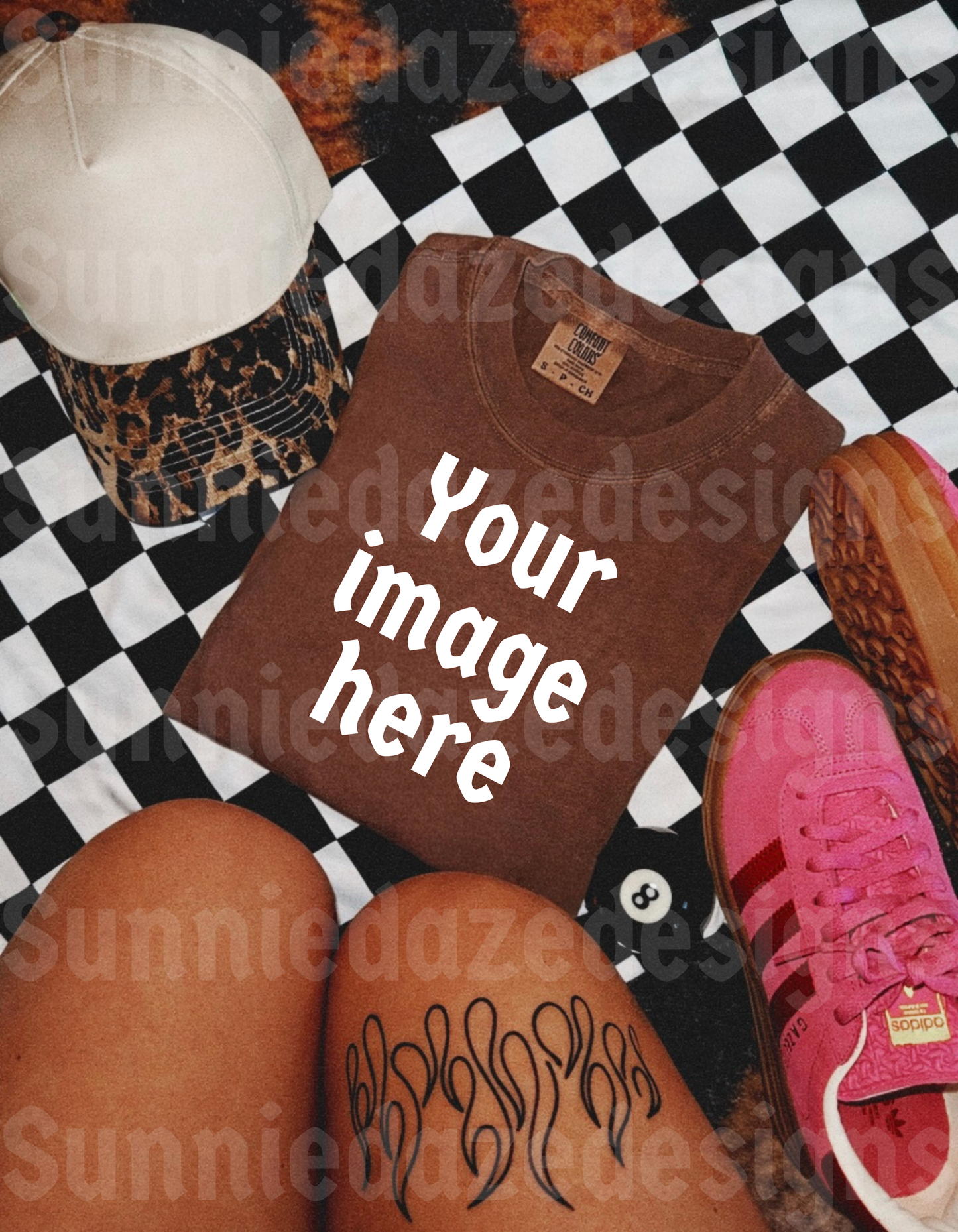 Comfort colors espresso mock + blank hat