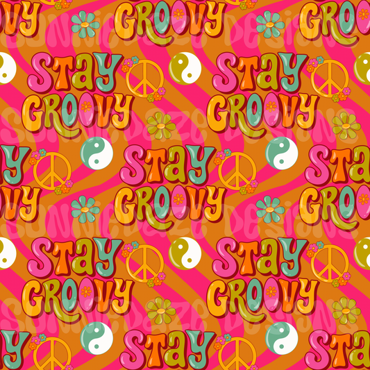 Stay groovy seamless NON BOUJEE