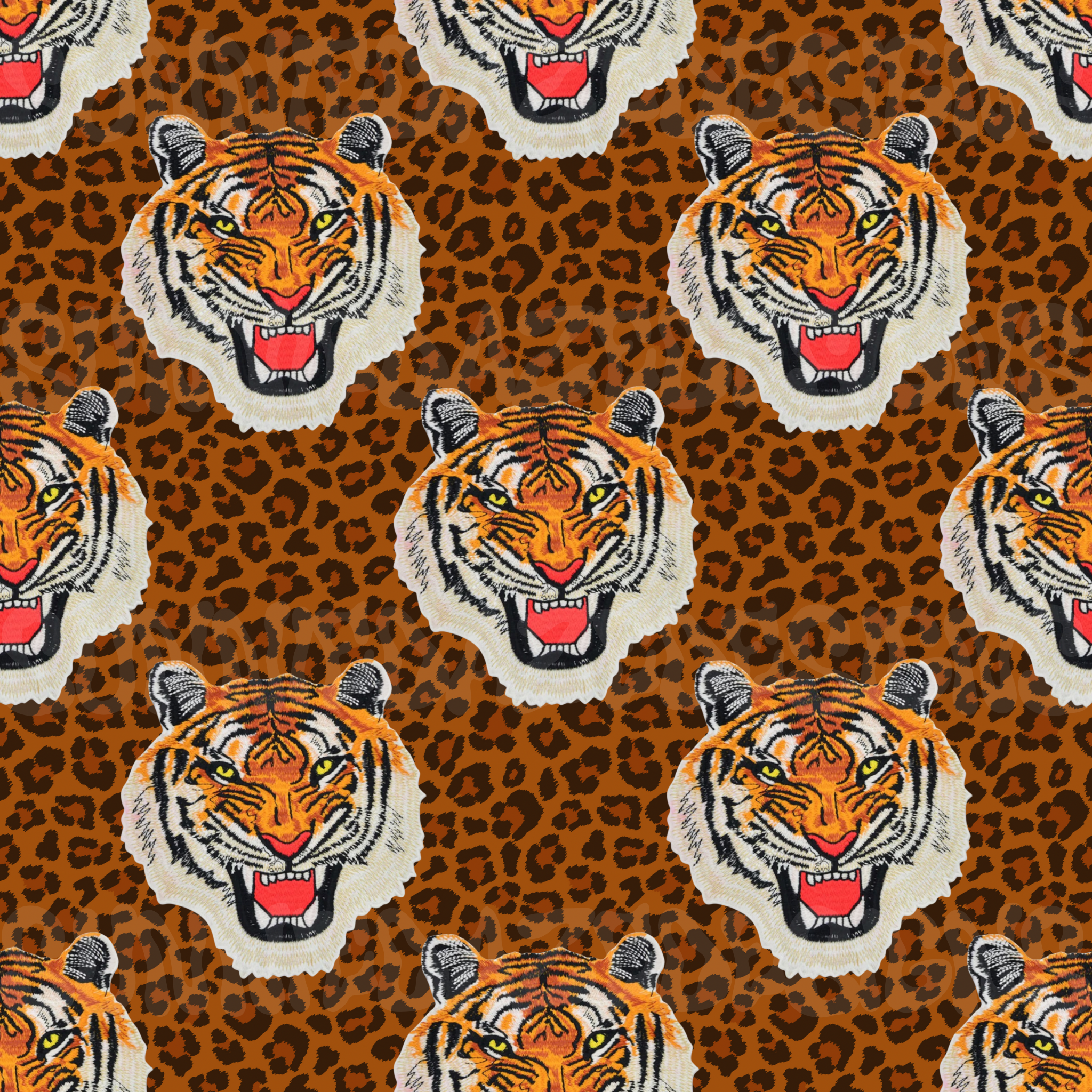 Tiger leopard seamless – Sunnie Daze Designs