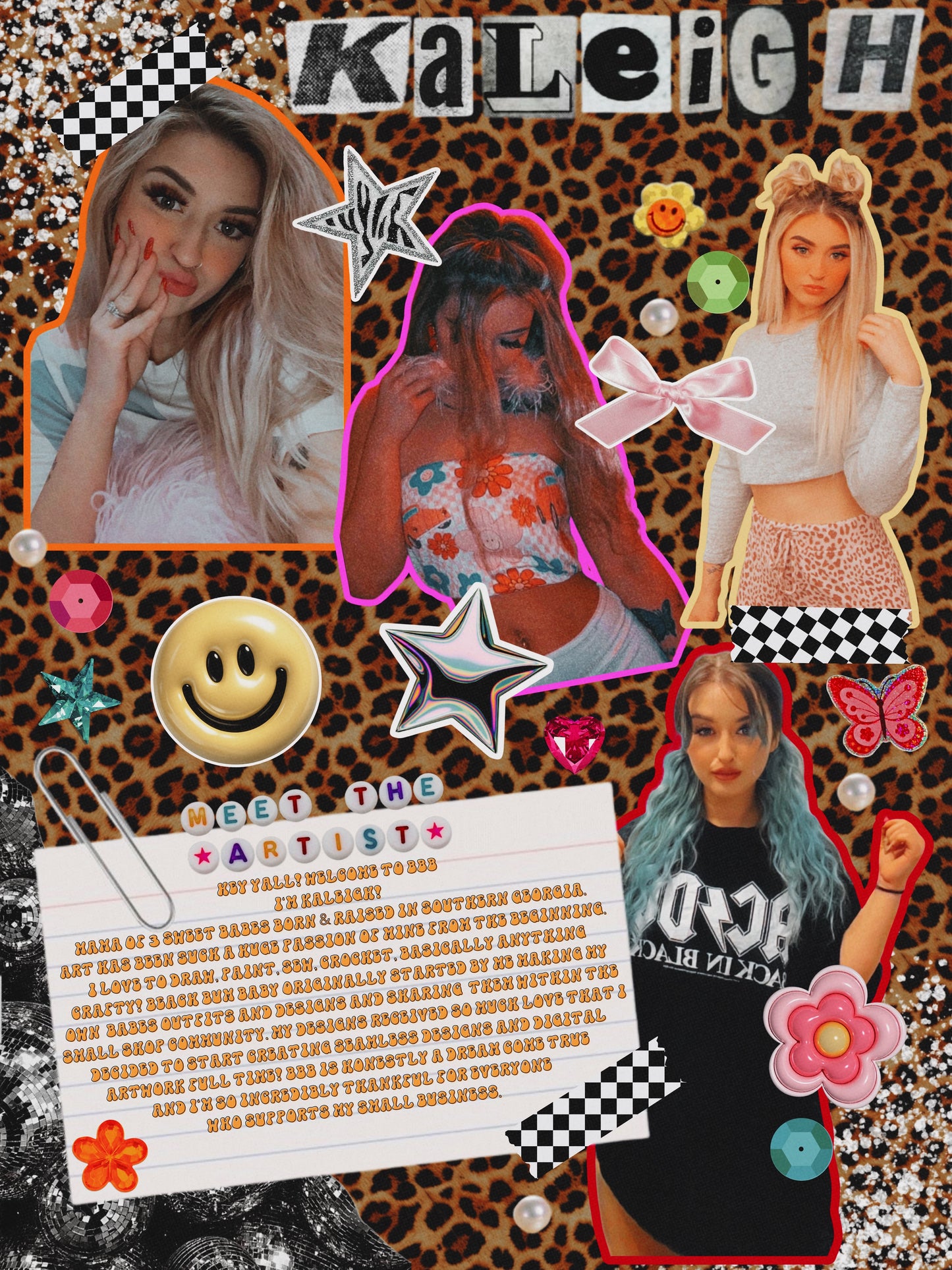 Scrap book style custom graphics