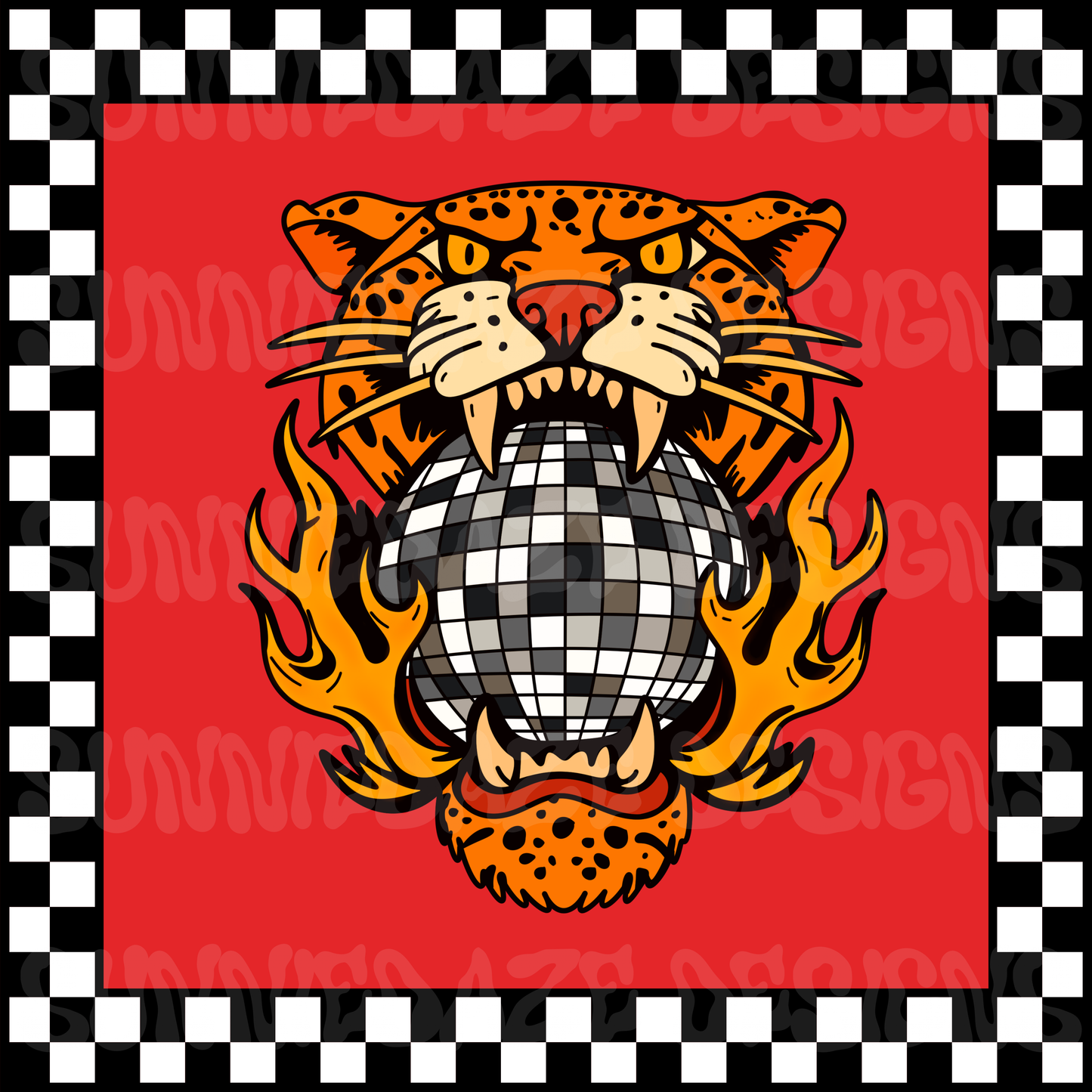 Disco leopard png