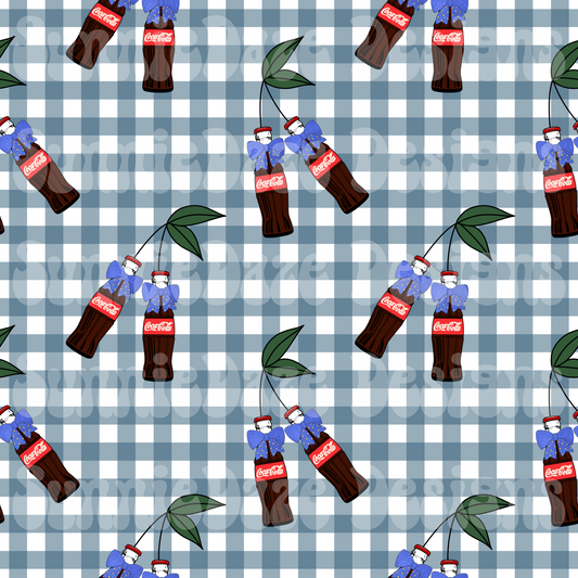 Cherry coke bottles - blue