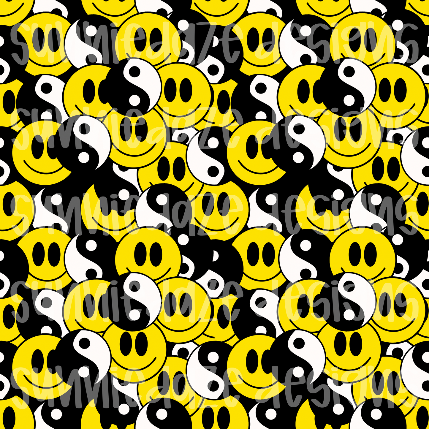 Smileys + yinyang collage