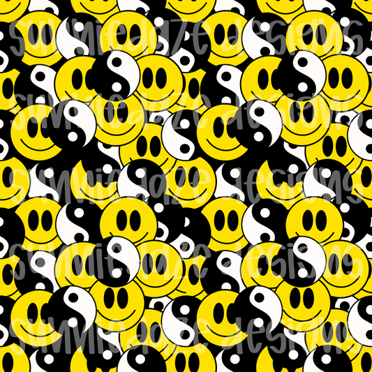 Smileys + yinyang collage