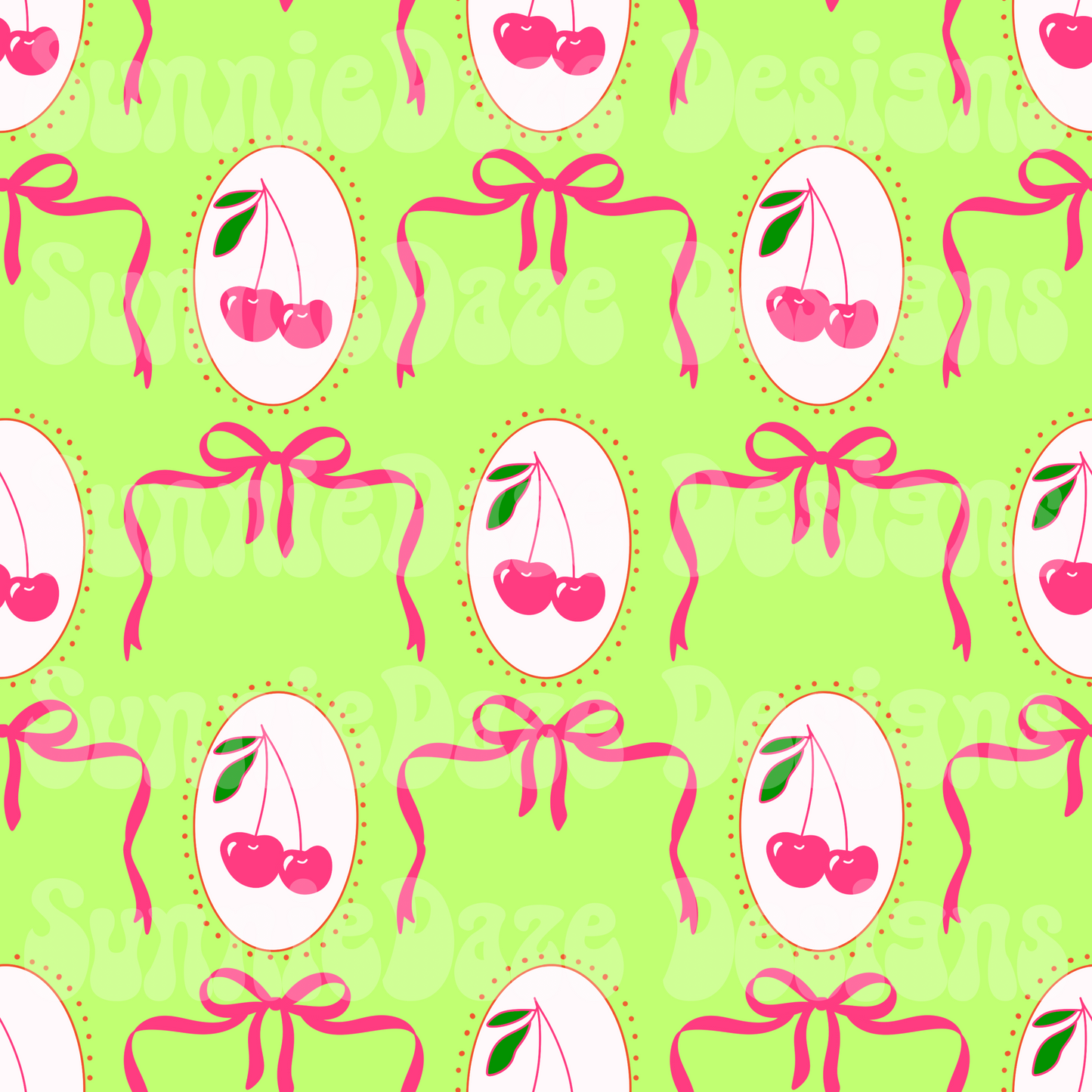 Coquette cherries lime green