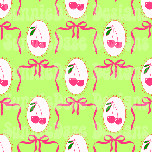 Coquette cherries lime green