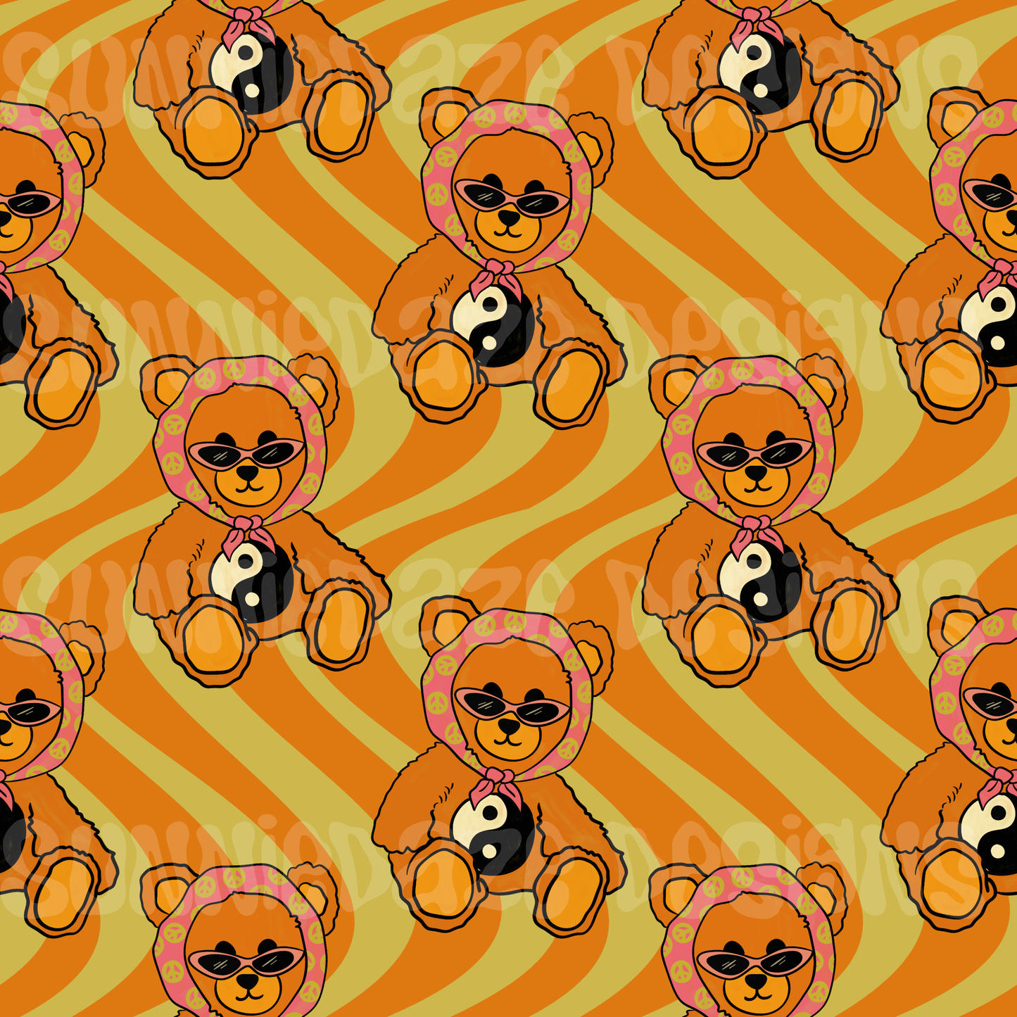 Retro groovy bears
