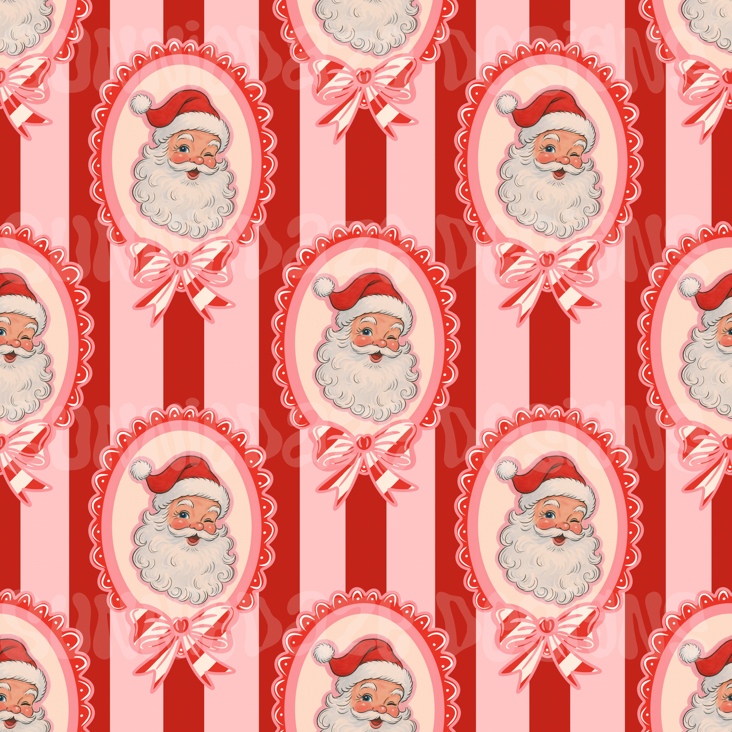 Cutie Santa red/pink stripes