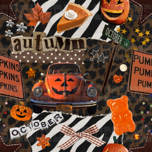 Fall collage seamless
