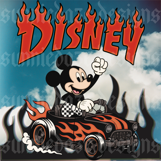 Cool mouse png w flames