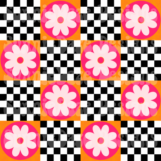Check flowers seamless