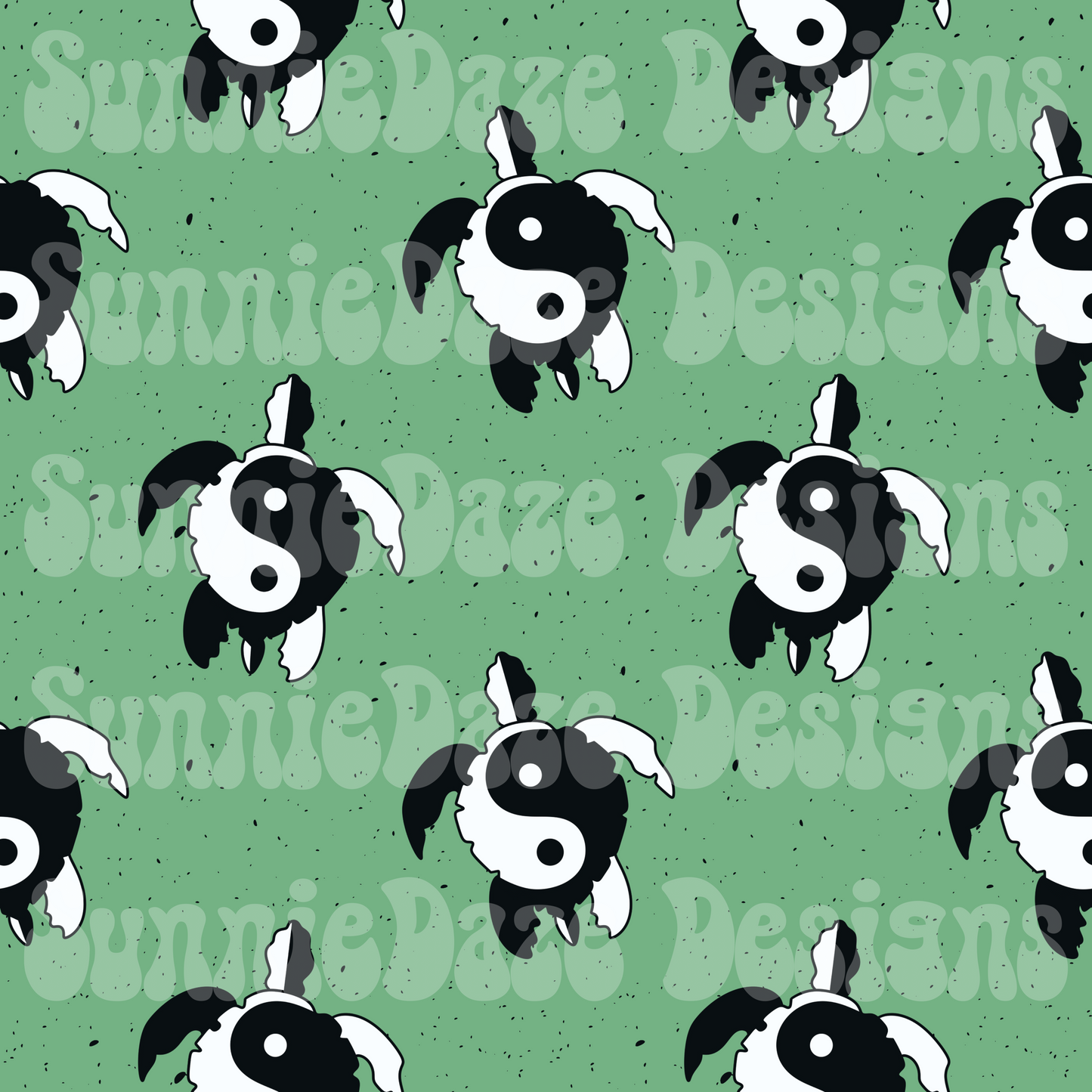 Yin yang turtle seamless