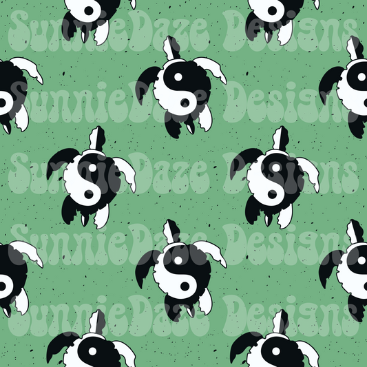 Yin yang turtle seamless