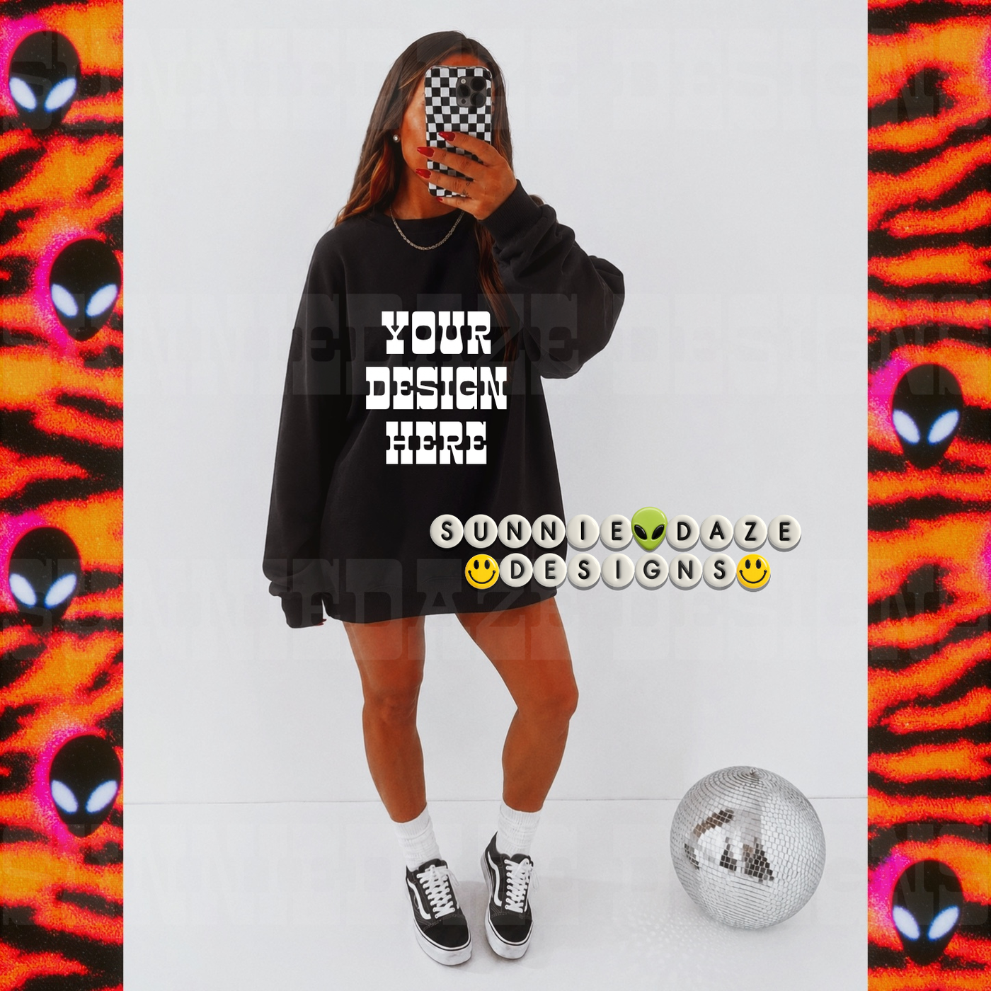 Black crew mock up