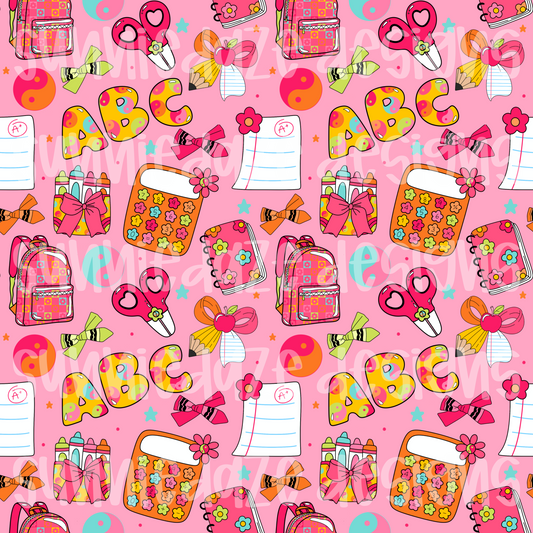 ABC back 2 school pink