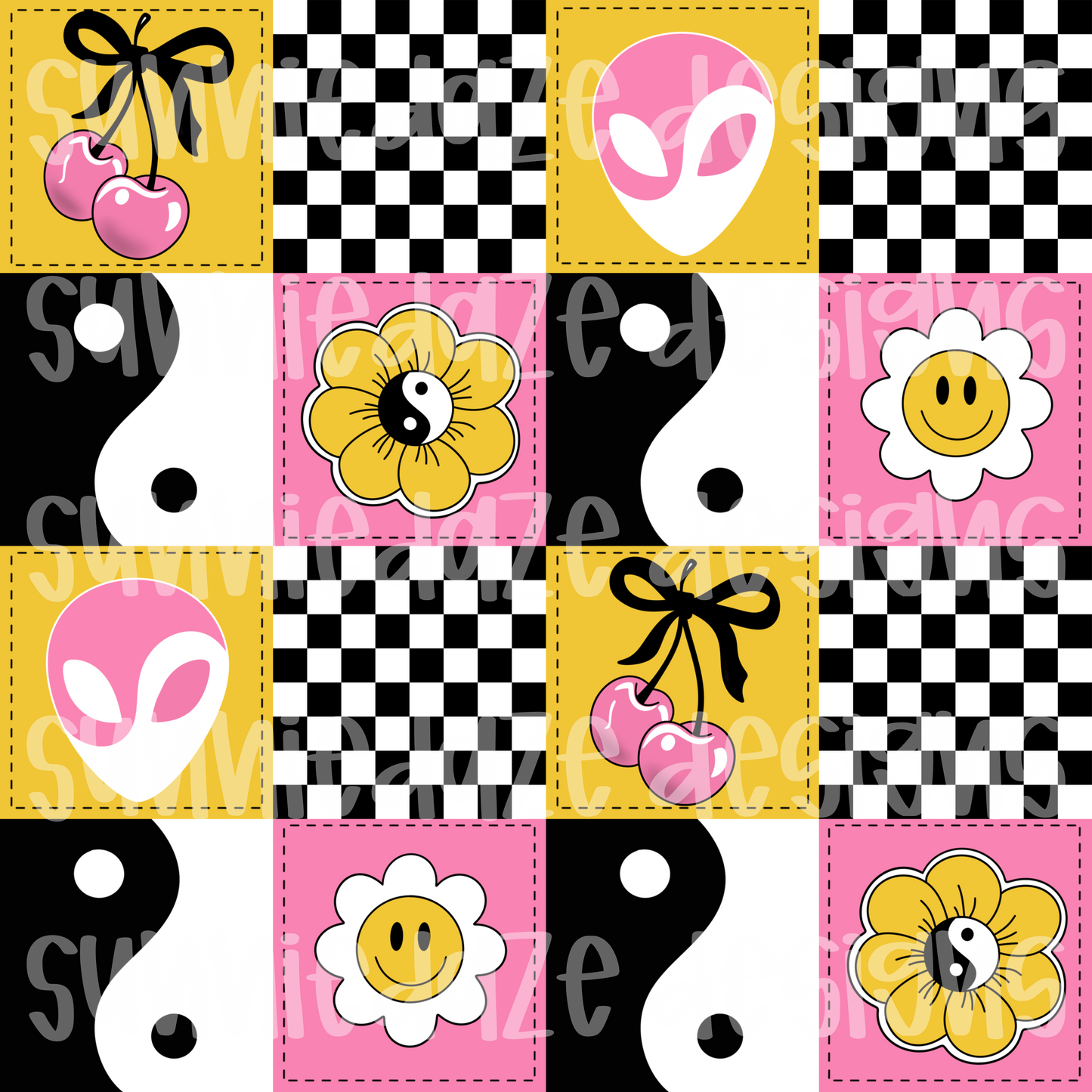 Cutesy patchwork seamless