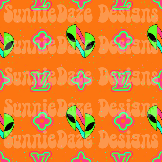 Boujee alien vibes orange