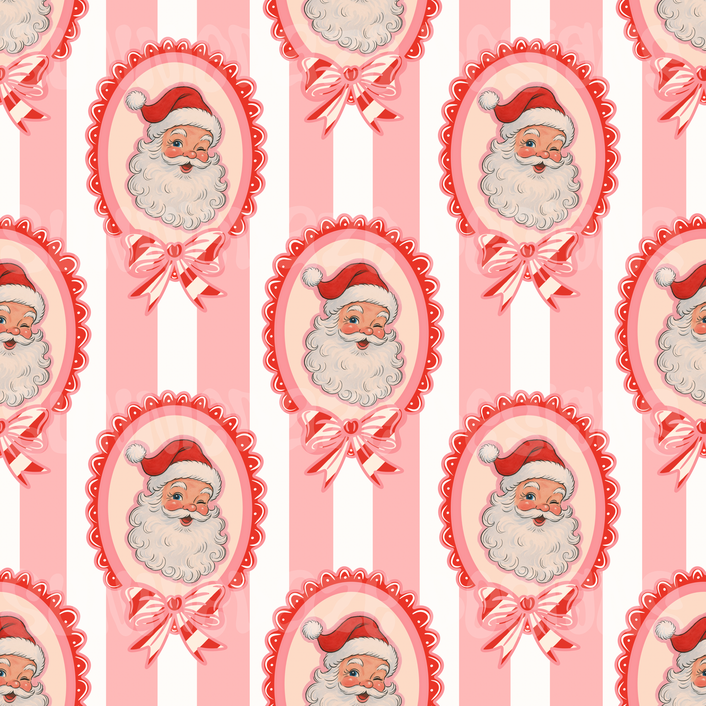 Cutie Santa pink/white stripes