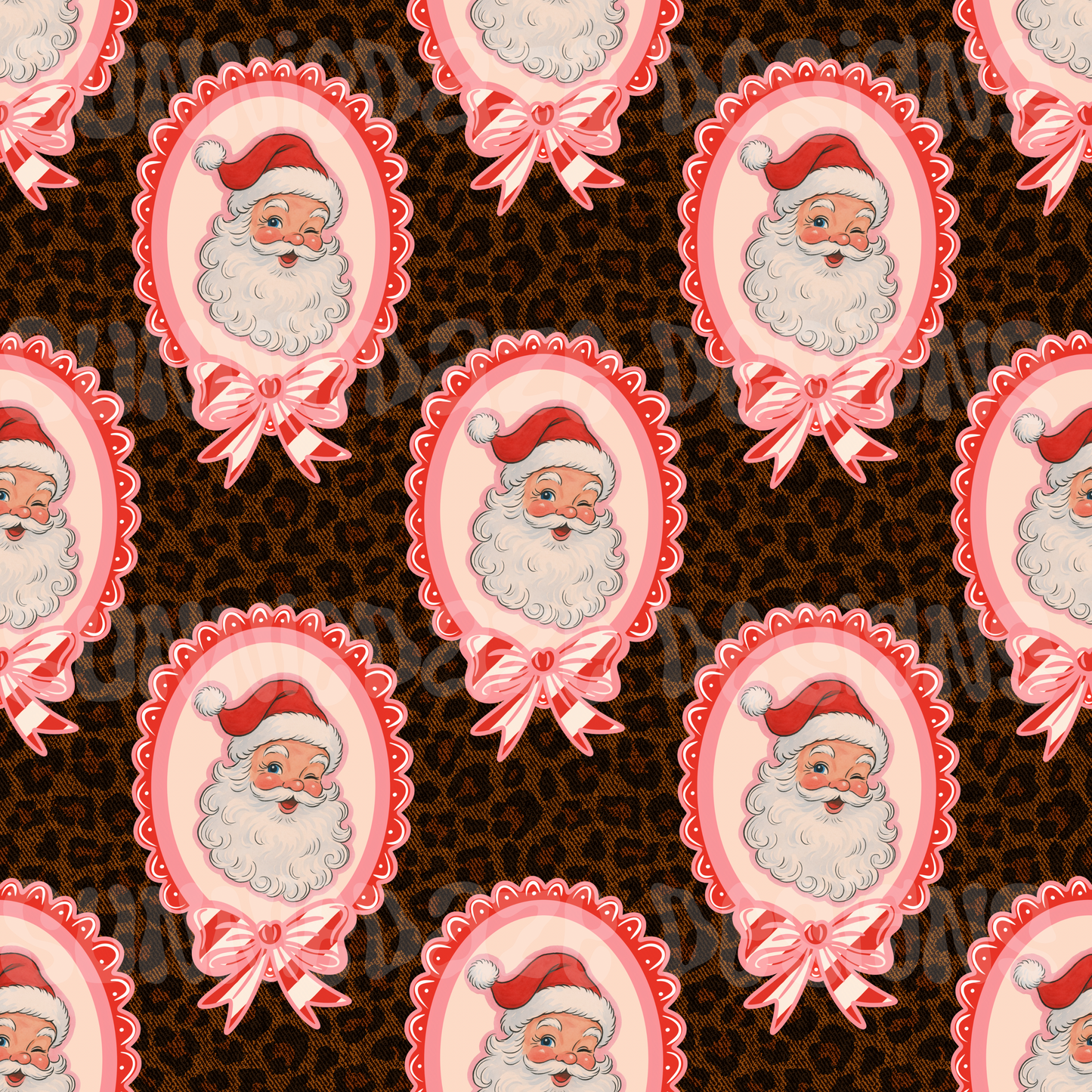 Cutie Santa denim leopard